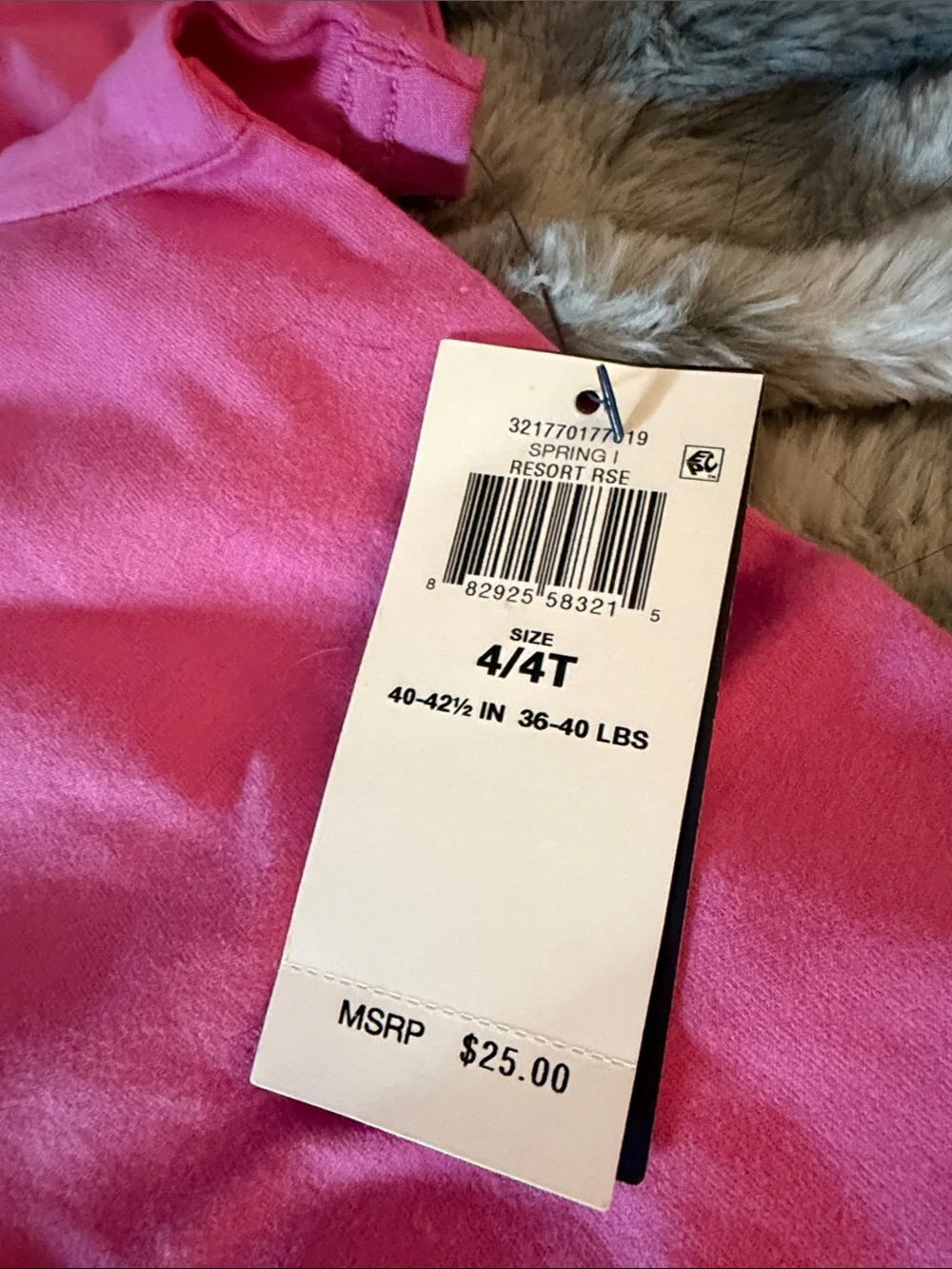 Ralph Lauren Pink Short Sleeve Tee with Navy Polo Logo